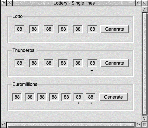 The main lotto window